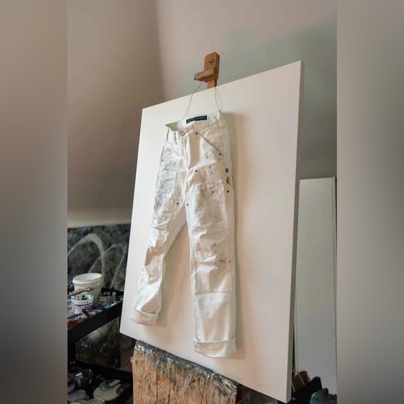 DOVETAIL women’s Anna Task Pant 4, 34” inseam white work pants - Picture 3 of 9